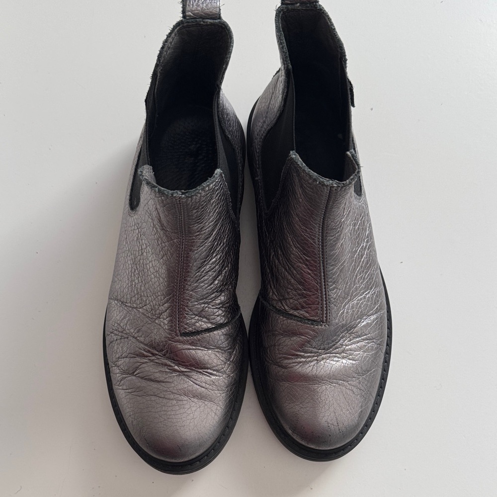 Naturino Kids Silver Leather Boots